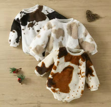 Load image into Gallery viewer, Cow Print Bodysuit | Western Bodysuit | Baby Girl Clothes | Baby Boy Clothes