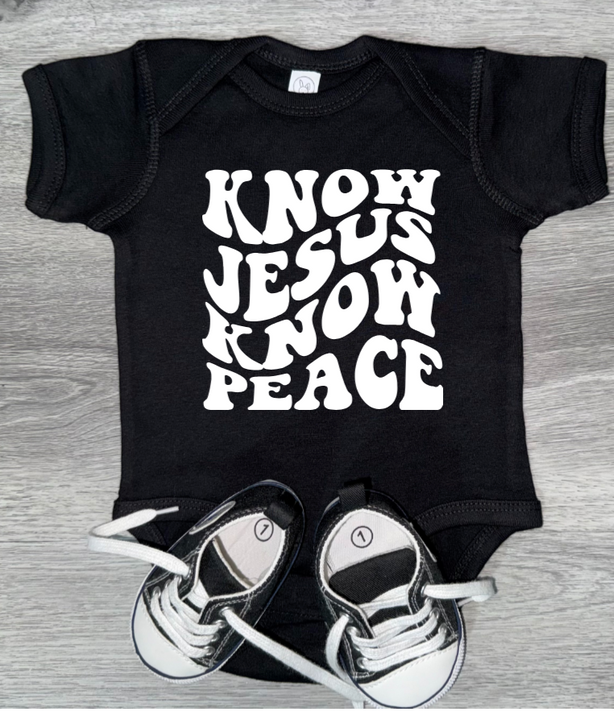 Load image into Gallery viewer, Know Jesus Know Peace Bodysuit