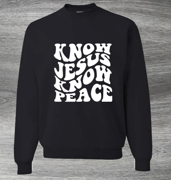 Load image into Gallery viewer, Know Jesus Know Peace Adult Unisex Sweatshirt