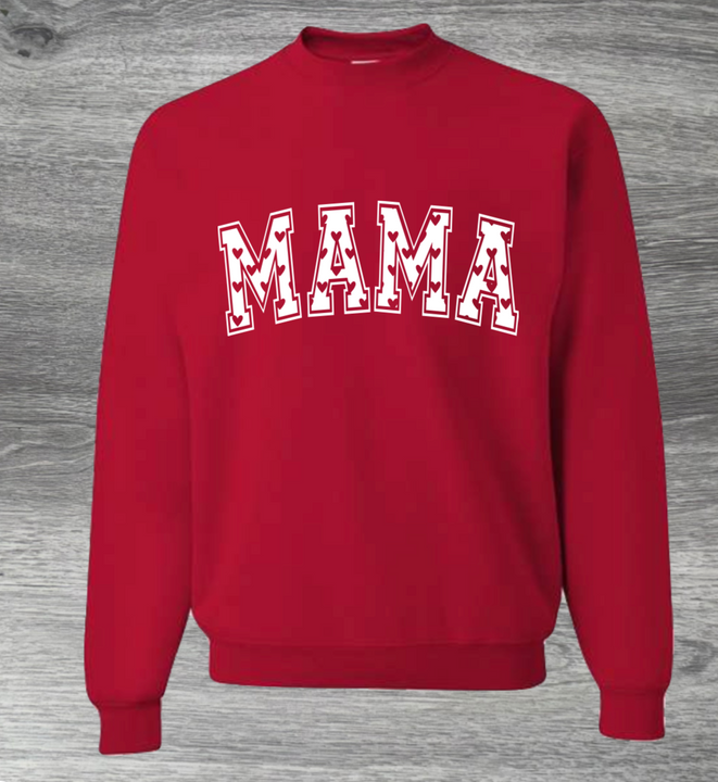 Load image into Gallery viewer, Red Mama Hearts Valentine’s Day Sweatshirt