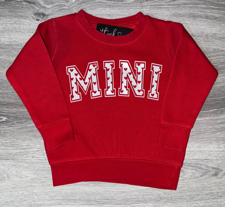 Load image into Gallery viewer, MINI Heart Design Valentine's Day Toddler Fleece Sweatshirt