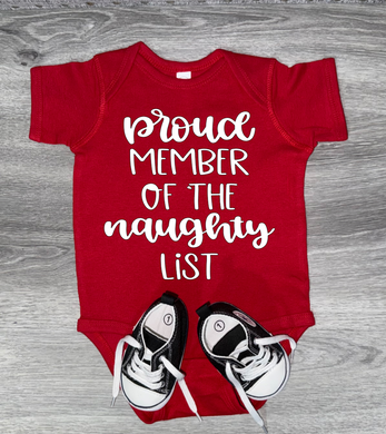 Proud Member Of The Naughty List Bodysuit