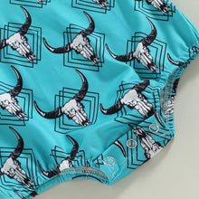 Load image into Gallery viewer, Cow Skull Bodysuit | Western Bodysuit | Baby Boy Clothes