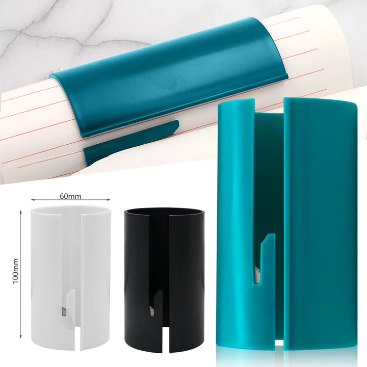 Load image into Gallery viewer, Wrapping Paper Cutter Sliding Cutter Christmas Wrapping Paper Cutting Tool Plastic Mini Cutter Safe Without Blades Household Use