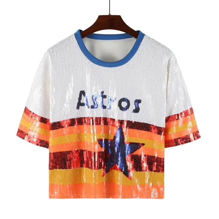 Load image into Gallery viewer, Houston Astros Sparkly Sequin Dress