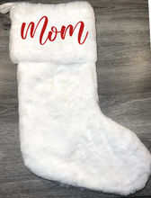 Load image into Gallery viewer, White Ultra Plush Christmas Stocking 22”