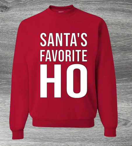 Adult Unisex Santa’s Favorite HO Christmas Sweater