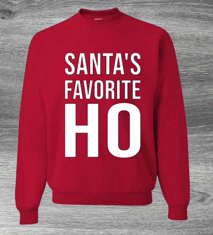 Adult Unisex Santa’s Favorite HO Christmas Sweater