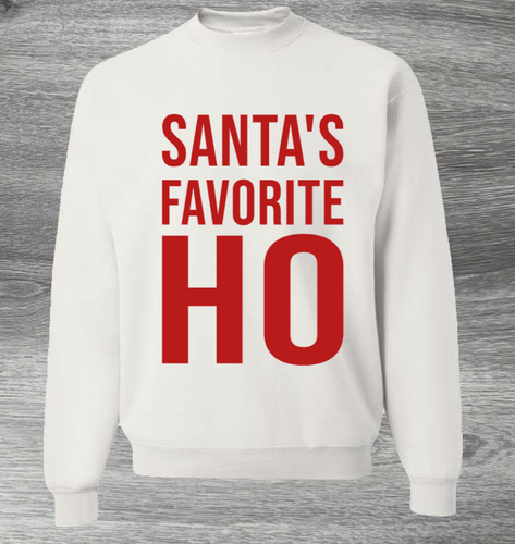 Adult Unisex Santa’s Favorite HO Christmas Sweater