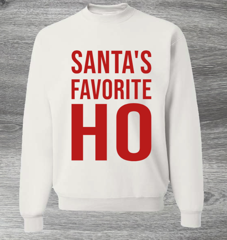 Adult Unisex Santa’s Favorite HO Christmas Sweater