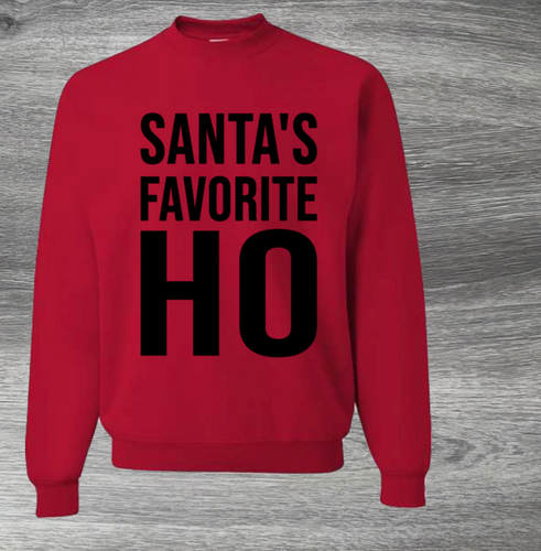 Adult Unisex Santa’s Favorite HO Christmas Sweater