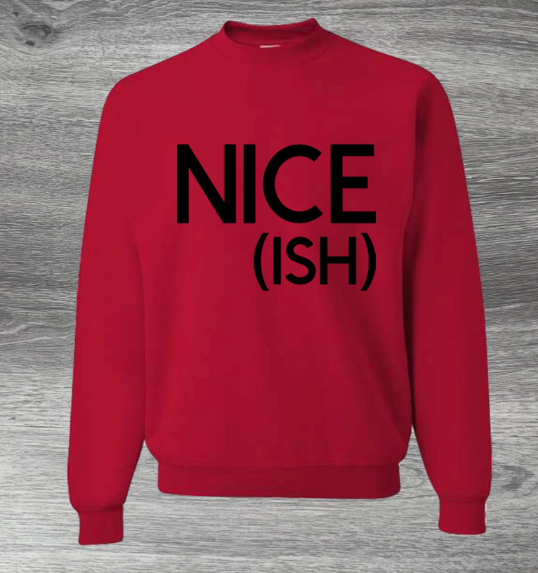 Adult Unisex Nice(Ish) Christmas Sweater