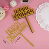 Gold Happy Birthday Acrylic Cake Topper
