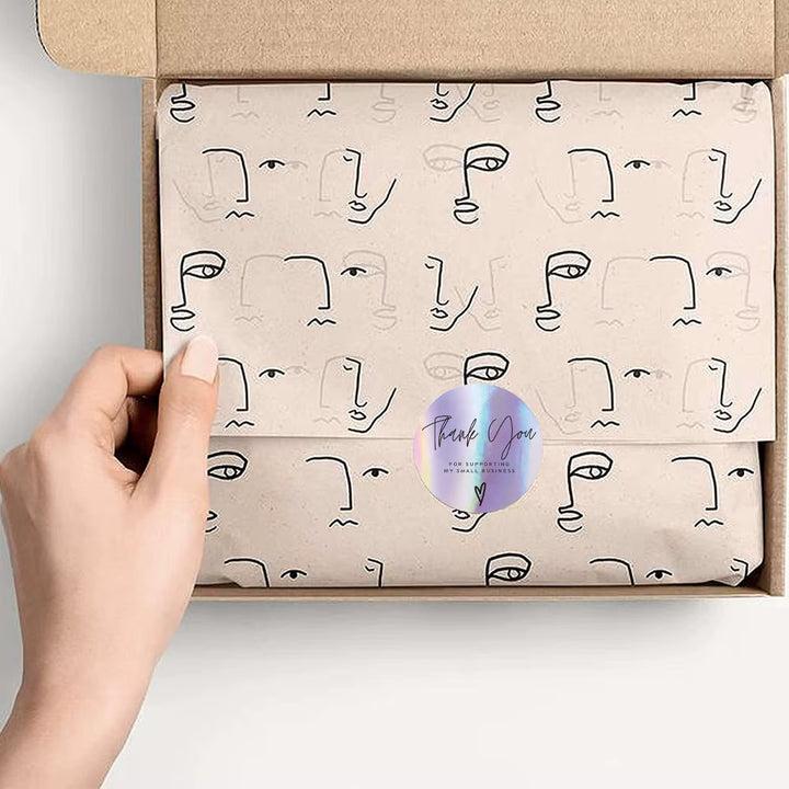 Load image into Gallery viewer, 500PC Holographic Thank You For Supporting My Small Business Stickers Adhesive Labels for Boutiques Wrapping Supplies