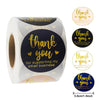 500PC Black & Gold Thank You For Supporting My Small Business Stickers Adhesive Labels for Boutiques Wrapping Supplies