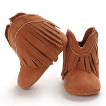 Camel Fringe Infant Cowboy Boots