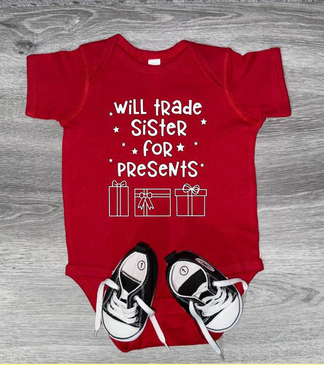 Load image into Gallery viewer, Will Trade Sister For Presents Bodysuit