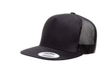 Load image into Gallery viewer, a black and grey trucker hat