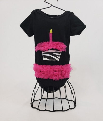 Hot Pink Ruffle Cupcake 1st Birthday Onesie | First Birthday Onesie | Cupcake Onesie