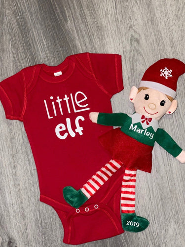 Little Elf Bodysuit - PREMADE READY TO SHIP 0-3 MONTH FIT