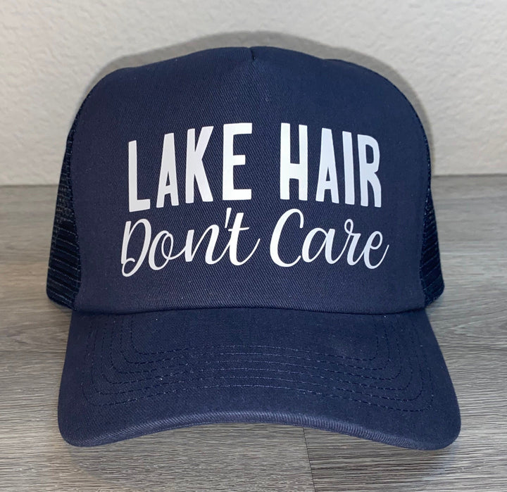 Load image into Gallery viewer, Lake Hair Don't Care Trucker Hat