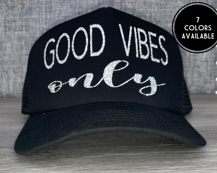 Load image into Gallery viewer, Good Vibes Only Trucker Hat