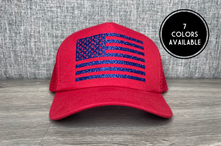 Load image into Gallery viewer, American Flag Trucker Hat