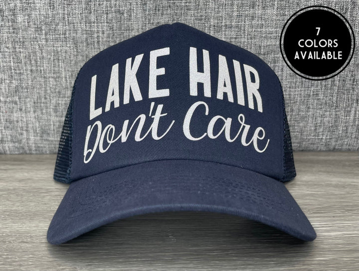 Load image into Gallery viewer, Lake Hair Don't Care Trucker Hat