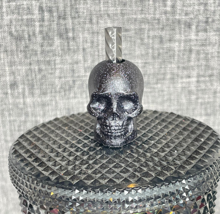 Load image into Gallery viewer, Skull Straw Topper