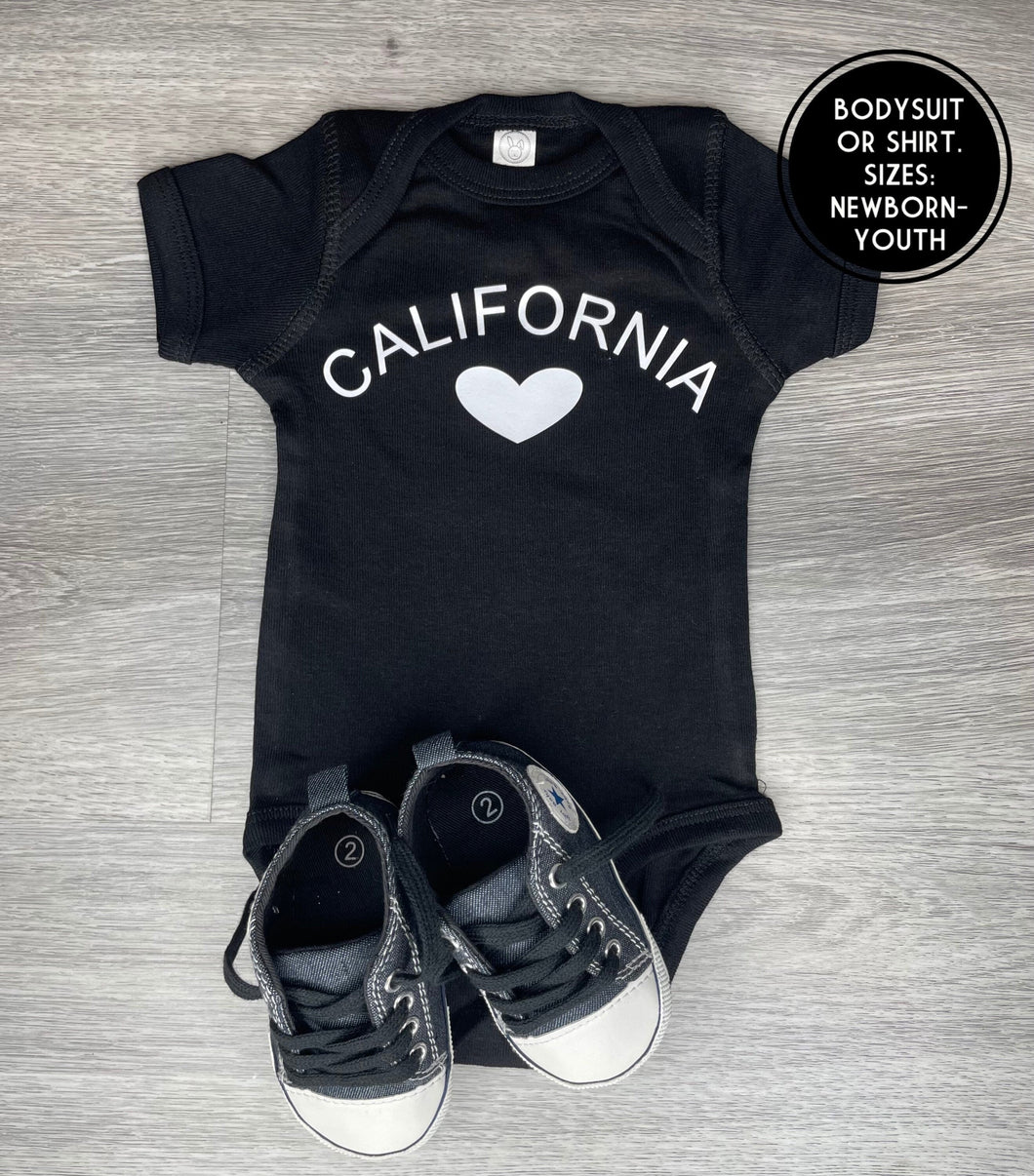 PREMADE READY TO SHIP 3-6 MONTH FIT California Bodysuit