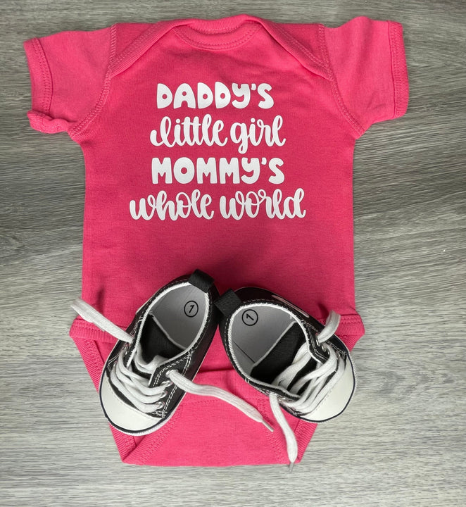 Load image into Gallery viewer, Daddy's Little Girl Mommy's Whole World Bodysuit