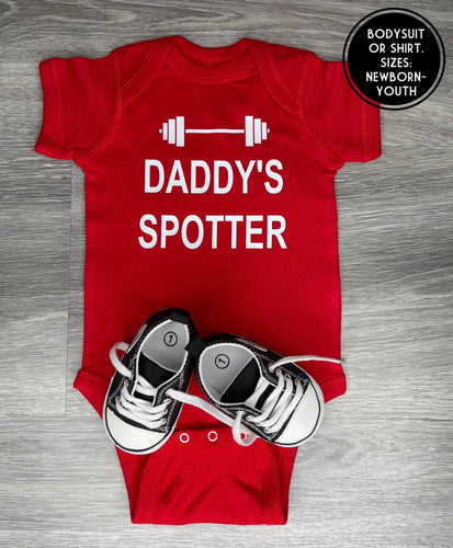 Daddy's Spotter Bodysuit - PREMADE READY TO SHIP 3-6 MONTH FIT
