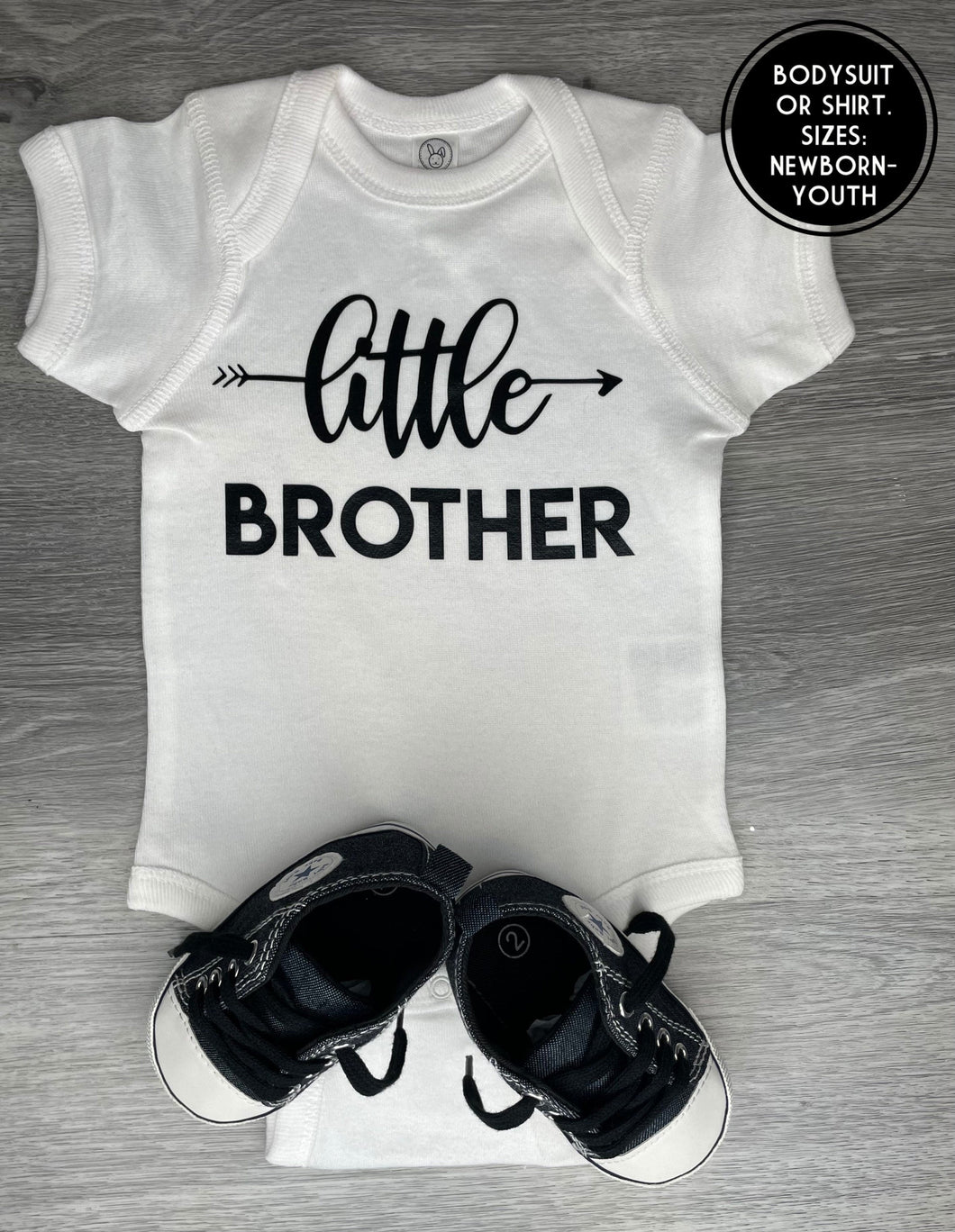 Little Brother Bodysuit - PREMADE READY TO SHIP 3-6 MONTH FIT
