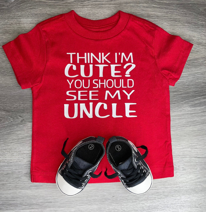 Load image into Gallery viewer, Think I&#39;m Cute You Should See My Uncle Bodysuit