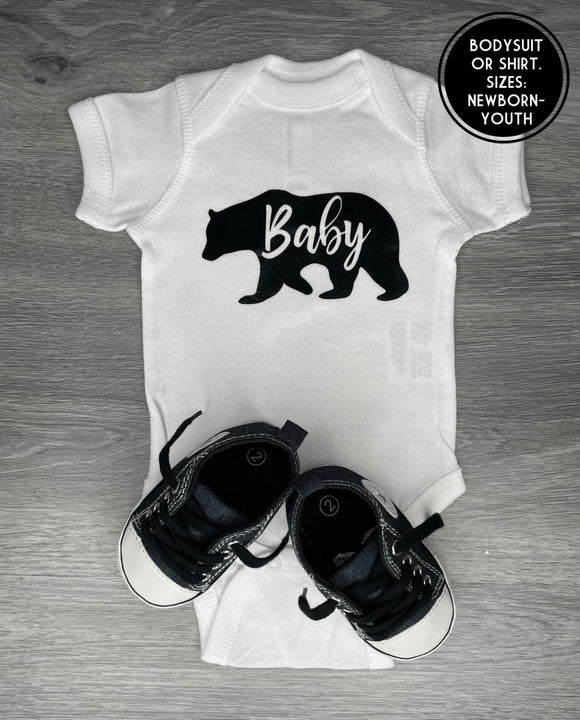 Load image into Gallery viewer, PREMADE READY TO SHIP 0-3 MONTH FIT Baby Bear Bodysuit