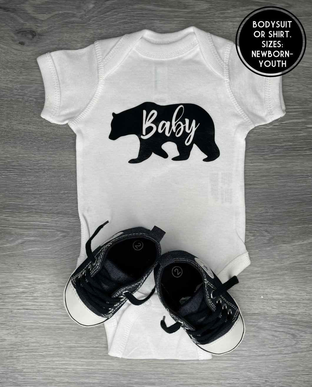 PREMADE READY TO SHIP 0-3 MONTH FIT Baby Bear Bodysuit