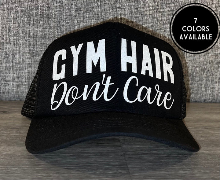Load image into Gallery viewer, Gym Hair Don't Care Trucker Hat