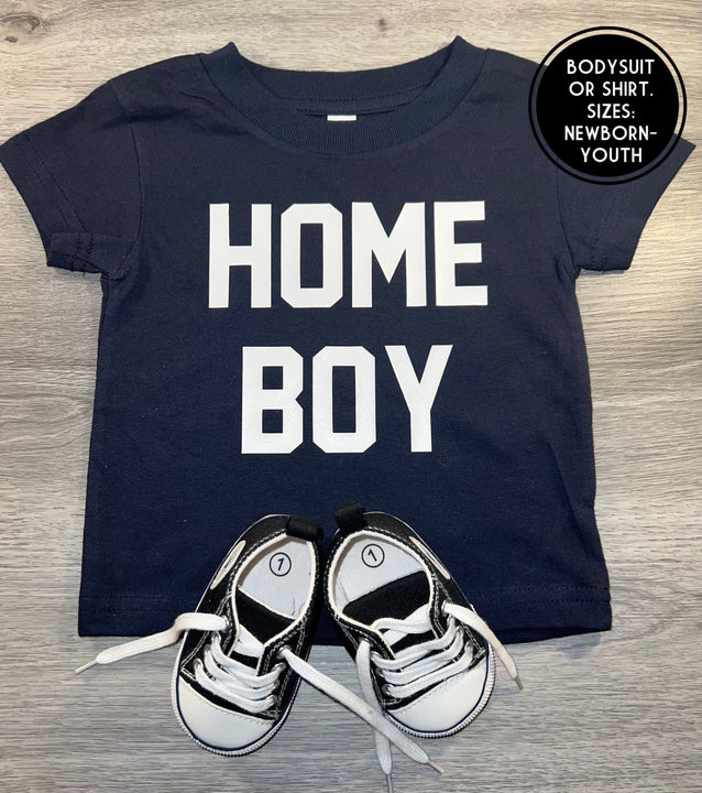 Load image into Gallery viewer, Home Boy Shirt -  PREMADE READY TO SHIP 12 MONTH