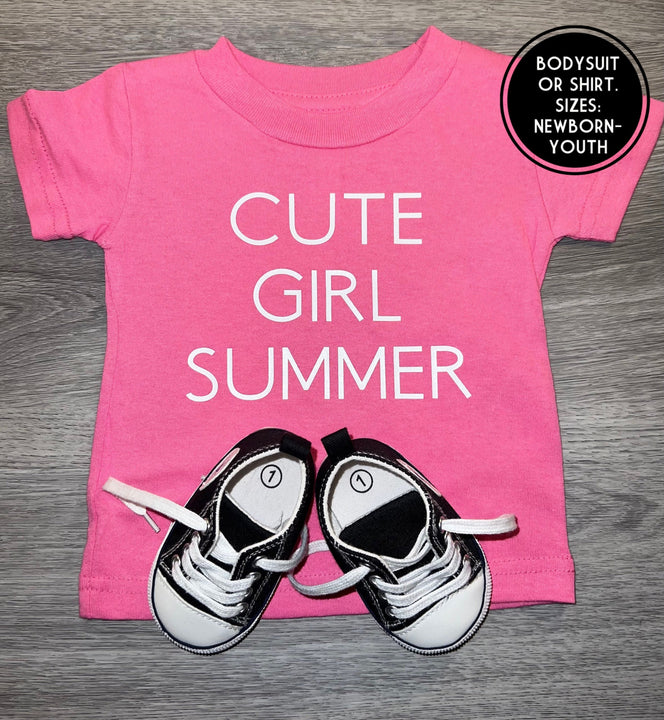 Load image into Gallery viewer, Cute Girl Summer Shirt - PREMADE READY TO SHIP 3-6 MONTH FIT