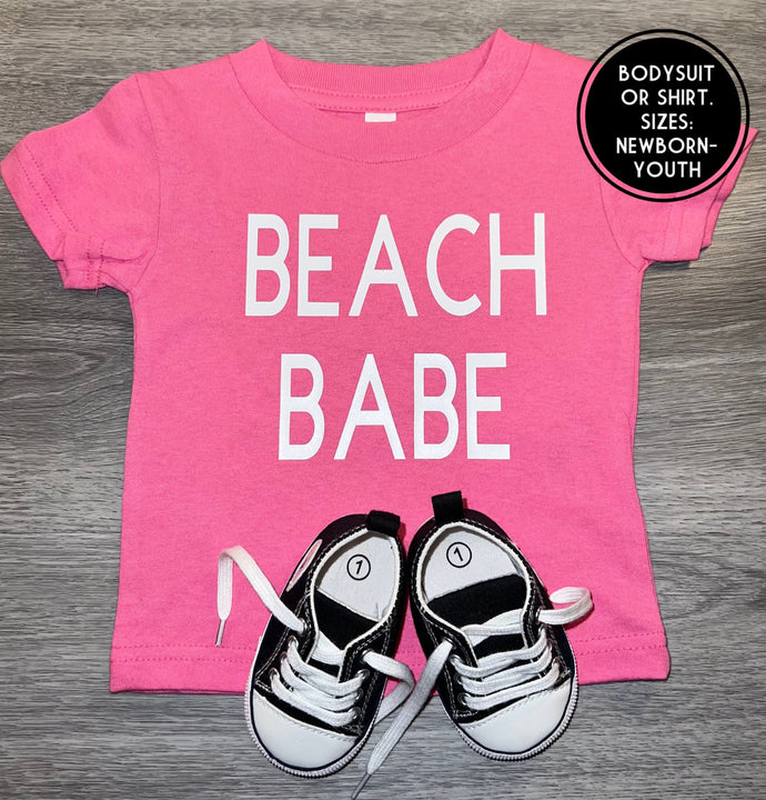 Load image into Gallery viewer,  PREMADE READY TO SHIP 6-12 MONTH FIT Beach Babe Shirt