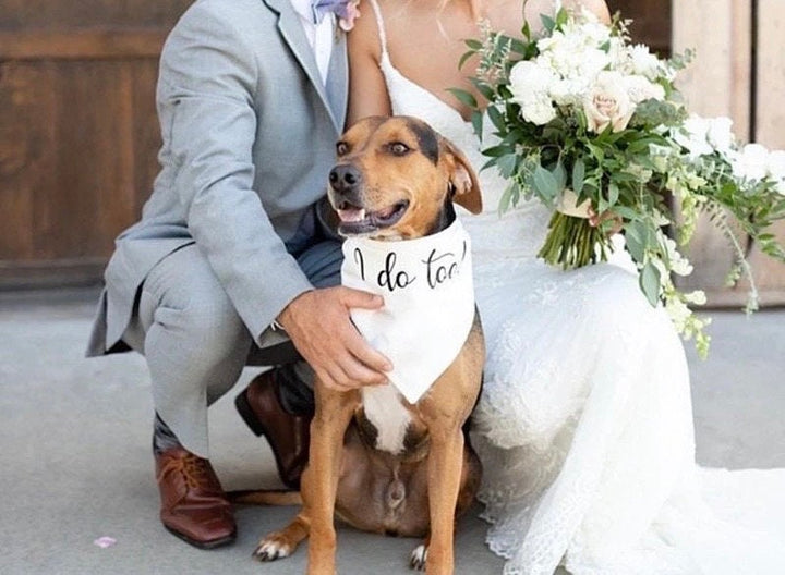 Load image into Gallery viewer, I DO Too Dog Wedding Bandana