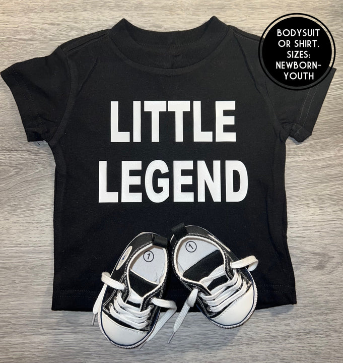 Load image into Gallery viewer, Little Legend Shirt - PREMADE READY TO SHIP 6-12 MONTH FIT