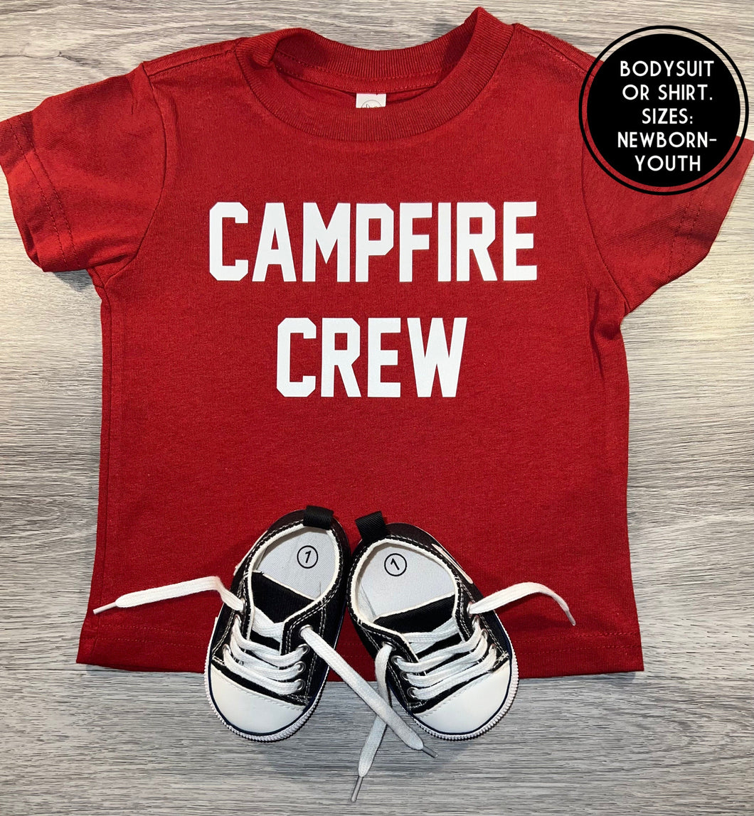 Campfire Crew Shirt -  PREMADE READY TO SHIP 18-24 MONTH FIT