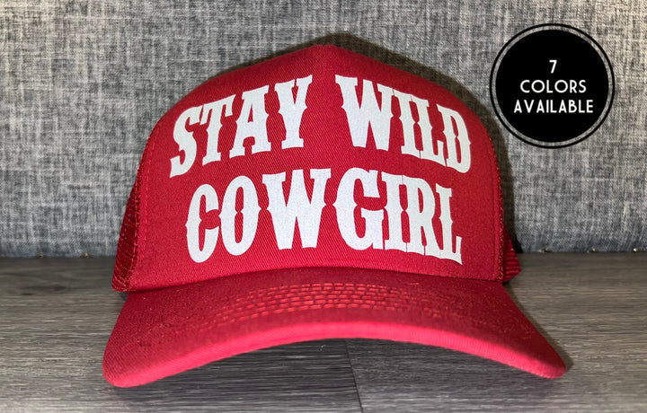 Load image into Gallery viewer, Stay Wild Cowgirl Trucker Hat