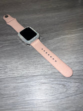 Load image into Gallery viewer, Rose Pink LV Engraved Silicone Apple Watch Band 42mm 44mm &amp; 45mm
