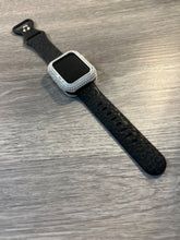 Load image into Gallery viewer, Black Leopard Engraved Silicone Apple Watch Band 38mm 40mm &amp; 41mm