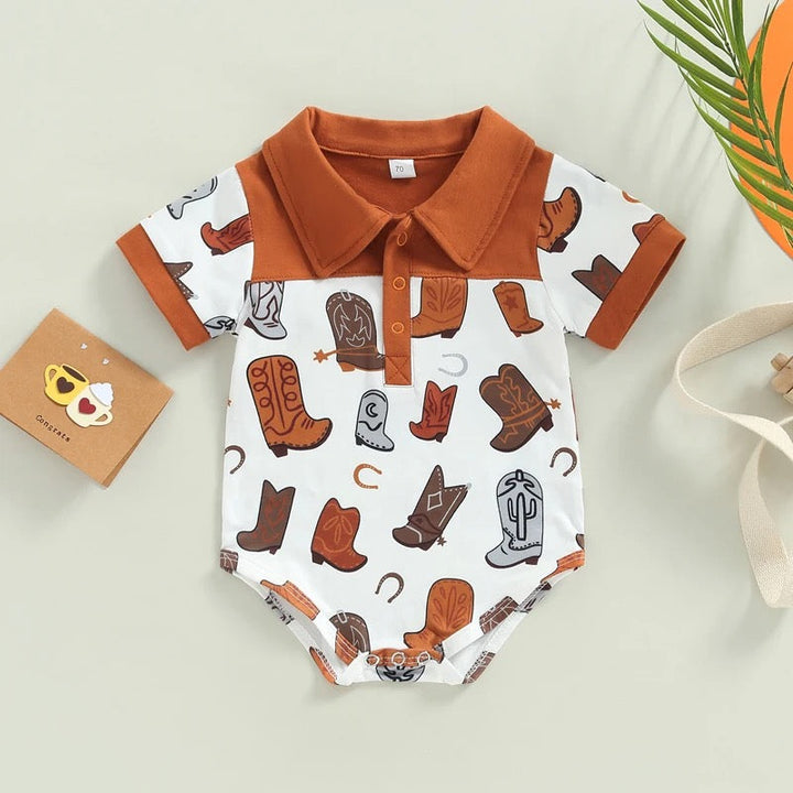 Load image into Gallery viewer, Cowboy Boots Bodysuit | Western Bodysuit | Baby Boy Clothes | Western Shirt