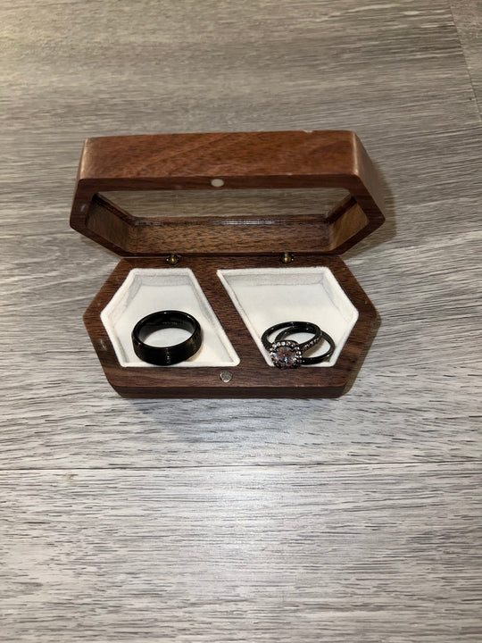 Load image into Gallery viewer, Wood Wedding Ring Box