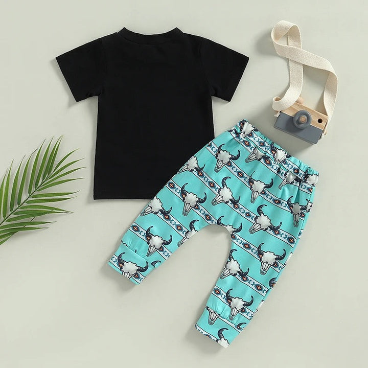 Load image into Gallery viewer, The World Needs More Cowboys Shirt &amp; Pants Set | Western Boy Clothes
