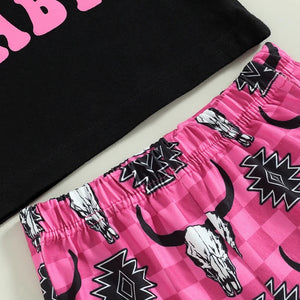 I Wanna Be A Cowboy Baby Shirt & Pants Set | Western Bodysuit | Baby Girl Clothes